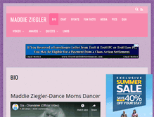 Tablet Screenshot of maddieziegler.com